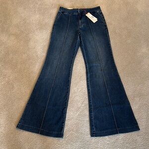 Women's Dark Blue Flared Jeans